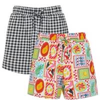 Threadbare Womens Eiren 2p Woven Shorts - 12 Regular