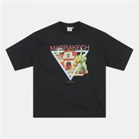 Rose London Mens Marrakech T-shirt Short Sleeve Oversized Cotton - S Regular