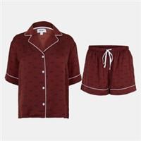 DKNY Womens Mono Short Sleeve Pyjamas Set Pyjama - 10 Regular