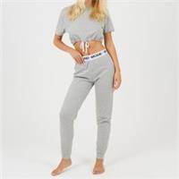 Brave Soul Womens Cropped T-shirt And Slim Joggers Sweatpants Jogging Bottoms - 10 Regular