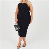Brave Soul Womens Plus Size Vest Top Midi Dress With Tie Detail Strappy Wrap - 18 Plus