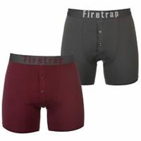 Firetrap Mens 2 Pack Boxers Boxer Underwear Stripe Elasticated Waist