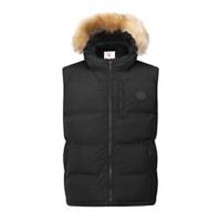 SoulCal Mens Cal 2 Zip Gilet Sleeveless Jacket Hooded Warm Fur Trim Faux - Not specified Regular