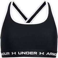 Under Armour Kids Girls Crossback Sports Bra Juniors Medium Impact Scoop Neck - 7-8 (S) Regular