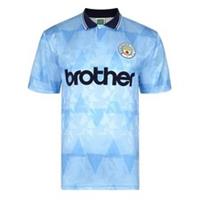 Score Draw Mens Man City 89 Home Jersey Licensed Retro Shirt - 2XL Regular