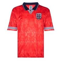 Score Draw Mens England 1990 Away Shirt International Licensed Retro Collared - 2XL Regular