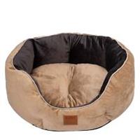 Waggy Tails Corduroy Round Dog Bed Unisex Pet - 50x45x16cm Regular