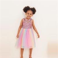 Be You Girls Sequin Tulle Party Dress Multi Mini - 1-2 Yrs Regular