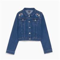 Be You Girls Embroided Denim Jacket Outerwear Blue - Unlined - 12-13 Yrs Regular