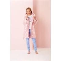 Be You Girls Star Robe Grey multi Fluffy Dressing Gowns - 6-7 Yrs Regular