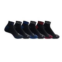 Everlast Mens Qtr 6 Pack Socks Quarter - 6-12 Regular