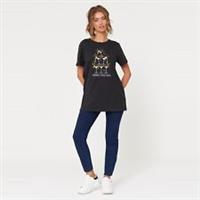 Studio Womens Merry Fizzmass Slogan T-Shirt Regular Fit - 8 Regular