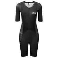 Dhb Womens Aeron Lab Raceline Short Sleeve Speedsuit Triathlon Suits - 16 Regular