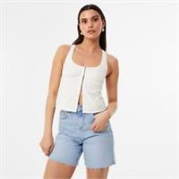 Jack Wills Womens Broderie Corset Top Blouses - Short Sleeve - 12 Regular