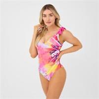 Be You Womens Tie Shoulder Swimsuit Plunge Pool Beach Swimwear - 20 Regular