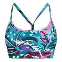 Reebok Womens FjAop Strppy Medium Impact Sports Bra Training Fitness Gym Crop - 2XS Regular