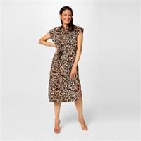 Biba Womens Printed Shirt Dress Midi Buttons - 10 Regular
