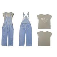 Be You Kids Older Girl T-Shirt and Dungaree Set Clothing Sets - 8-9 Years Regular