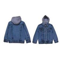 STUDIO Boys Younger Hooded Denim Jacket Outerwear - 5-6 Years Regular