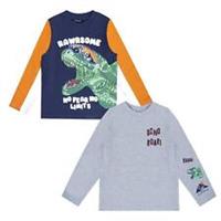 Firetrap Kids Dino 2 Pack T Baby Long Sleeve T-Shirt - 6-7 Regular