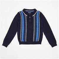 Threadbare Kids Straps Pl Frbn Long Sleeve Polo Shirt Top - 9/10 Regular