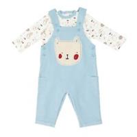 Hello World Kids W B Dung Outft Bb44 Dungarees - 0-3 Months Regular