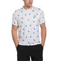 Original Penguin Mens Printed Racket T Short Sleeve Sports Training Fitness Gym - M Regular