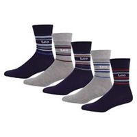 Lee Kids Gft Socks 5pk Crew - Mens 5-8 Regular