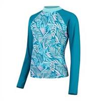 Speedo Womens Ls Swim T-shirt Long Sleeve Sports Training Fitness Gym - 8 Regular