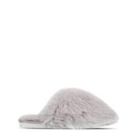 Linea Womens Plush Faux Fur Slippers Mules