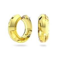 Swarovski Womens Hoop Earrings Statement Round Shape Yellow