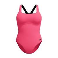 Speedo Womens Flex Band Pool Beach Swimsuit Swimwear With Built In Swim Bra One - 32 Regular