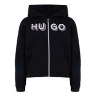 Hugo Kids Logo Zip Hoodie Hooded Sweatshirt Top - 12 Years Regular