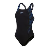 Speedo Womens Hb Spl Mback One Piece Pool Beach Swimsuit Swimwear - 12 Regular