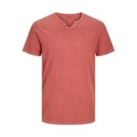 Jack & Jones Mens Splt Neck T-shirt Short Sleeve Regular Fit - M Regular