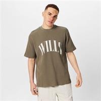 Jack Wills Mens Waffle Graphic T-shirt Short Sleeve Regular Fit - S Regular