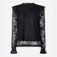 Pieces Womens Blouse Open Short Sleeve - 6 Regular