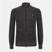 Luke Mens Fz Carbon Sweater Full Zip Fleece Top  S Regular