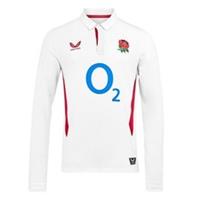Castore Mens England Long Sleeve Home Shirt 2025 Adults Collared - S Regular