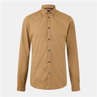 Luke Mens Pencil Shirt Long Sleeve Plain - M Regular