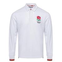 RFU Mens England Rugby Long Sleeve Shirt T-shirt Collared Lightweight Buttons - 2XL Regular