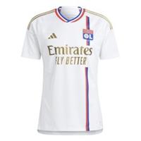 adidas Mens Olympique Lyon Home Shirt 2023 2024 Adults Short Sleeve Collared - 2XL Regular