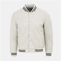 Firetrap Mens Pu Qlt Jacket Outerwear Long Sleeve Quilted Faux Leather 3 Pockets - S Regular