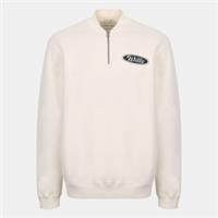 Jack Wills Mens Americano 1/4 Zip Fleece Top Long Sleeve Cotton - S Regular