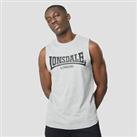 Lonsdale Essentials Tank Vest Mens Gents Sleeveless Shirt Top Regular Fit Stamp - L Regular