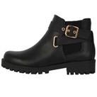 Miso Cojito Childrens Ankle Boots Girls Flat Zip Strap Buckle