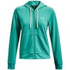 Under Armour Womens Rival Terry Full Zip Hoodie Hooded Top Sports Training - 10 Regular
