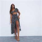 I Saw It First Womens Polka Dot Wrap Front Maxi Skirt Co Ord Skirts - 24 Regular