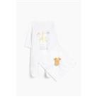 Studio Kids Unisex Born Baby Sleepsuit And Comforter White Top and Skirt Sets - 3-6 Mnth Regular