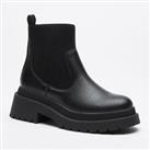 Be You Womens Tumbled Faux Leather Chelsea Boot Boots